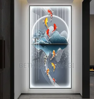 Crystal Porcelain Painting With Nine Fish in Kenya