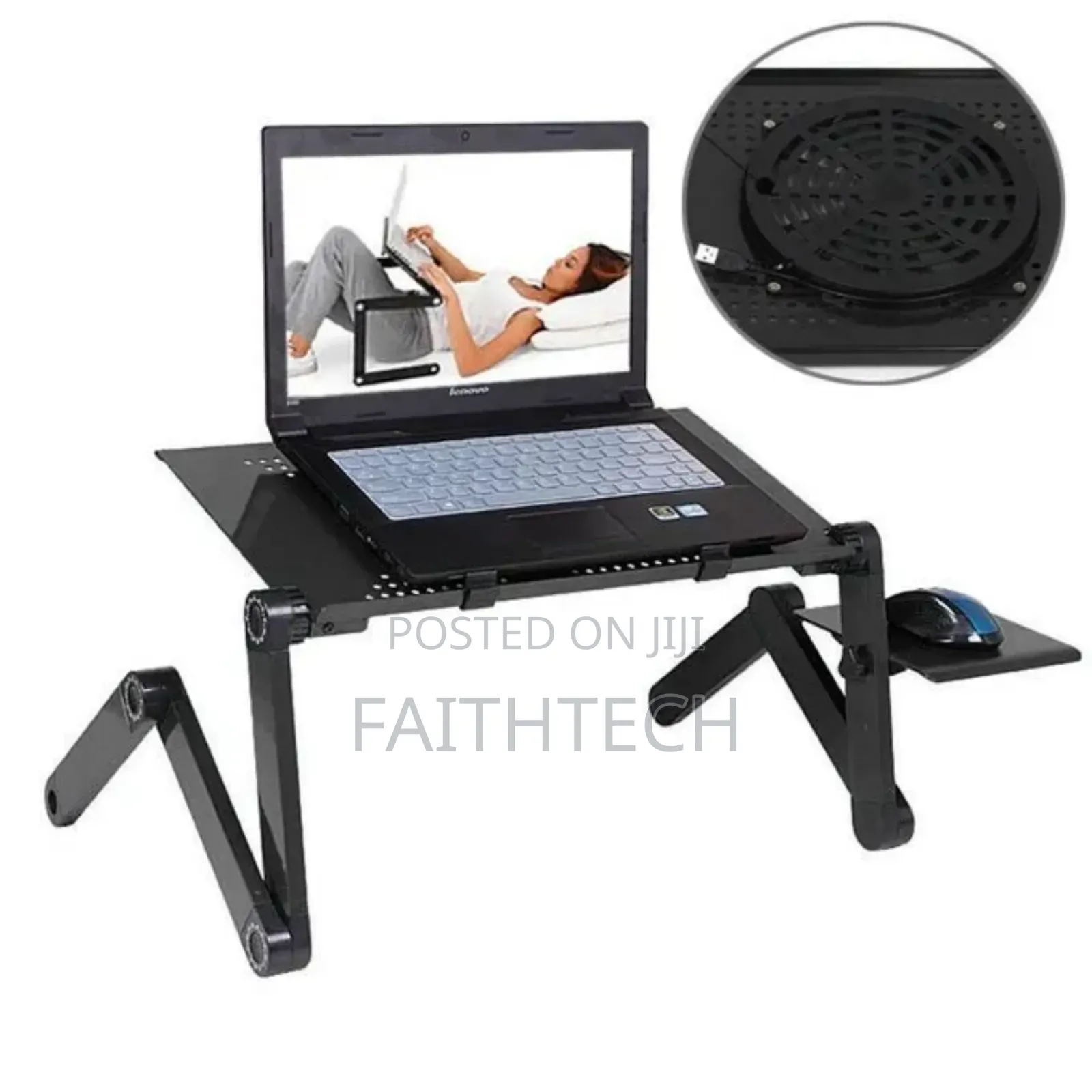*Laptop Stand With Mouse Pad And Fan