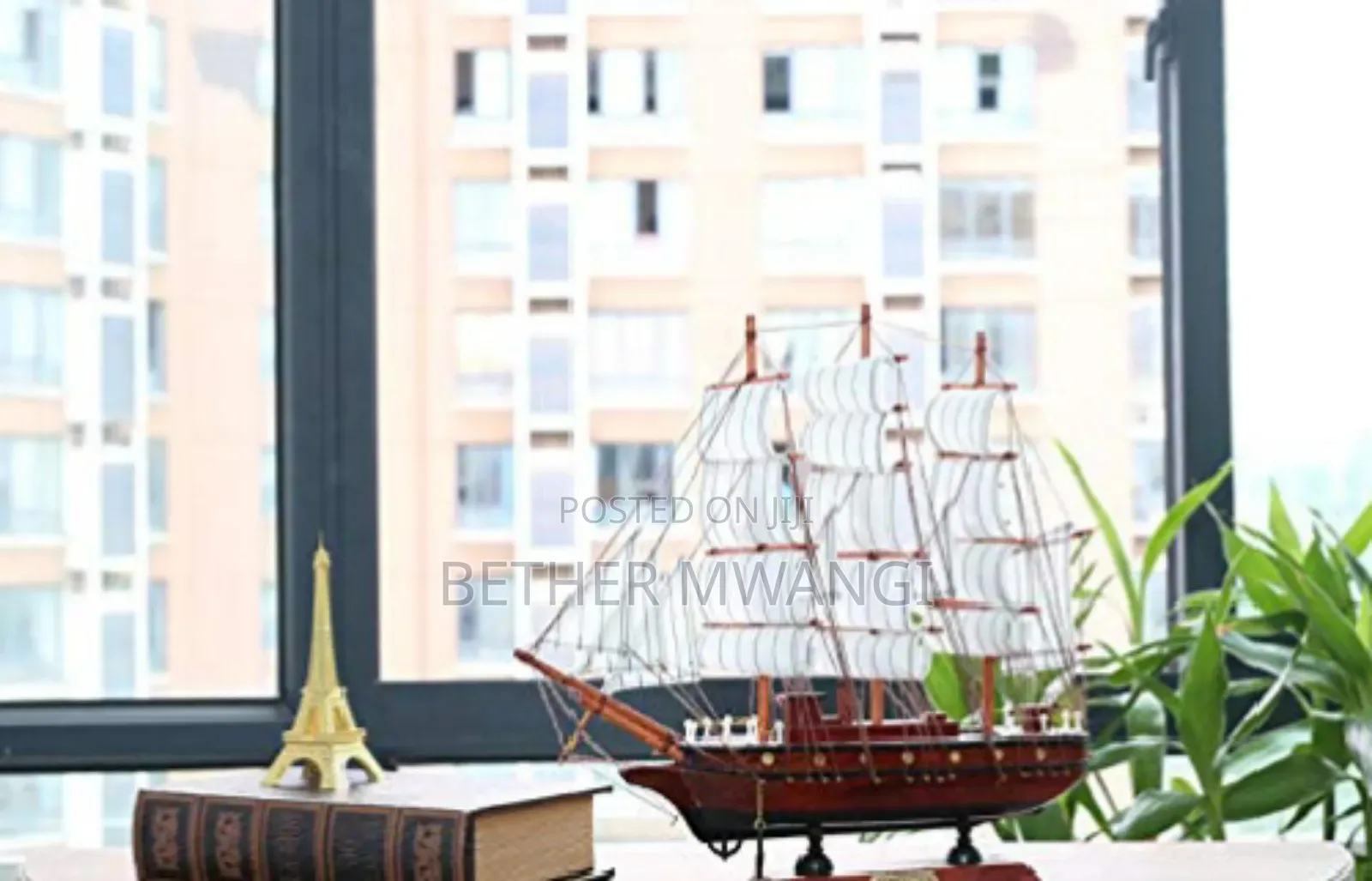 Vintage Sailing Ship Model Statue in Kenya