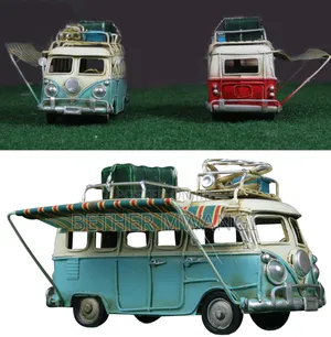 Camper Van Model- Beach Bus Vintage Rv Vehicle