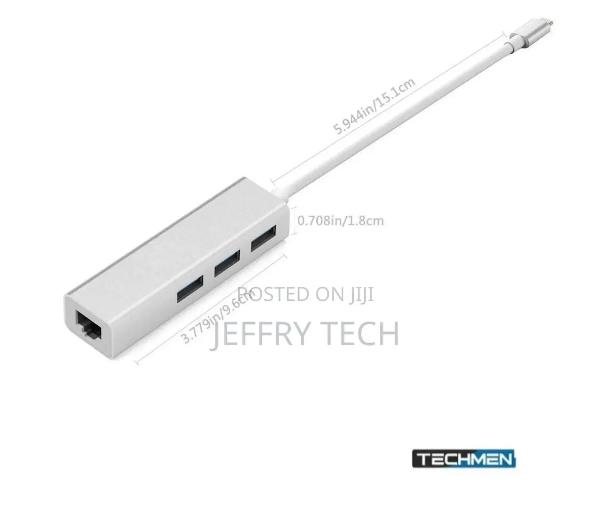 Usb3.1 Type C to 3-2.0 Hub + Lan
