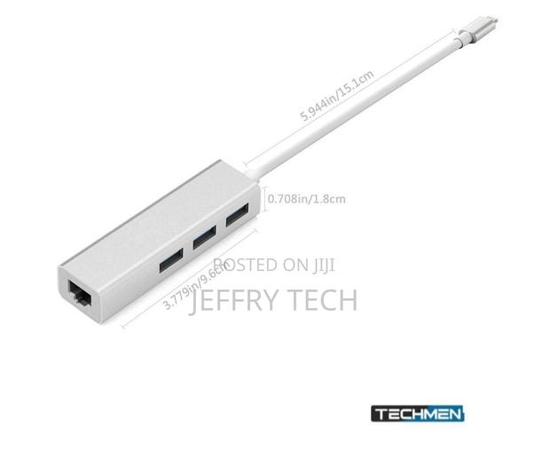 Usb3.1 Type C to 3-2.0 Hub + Lan
