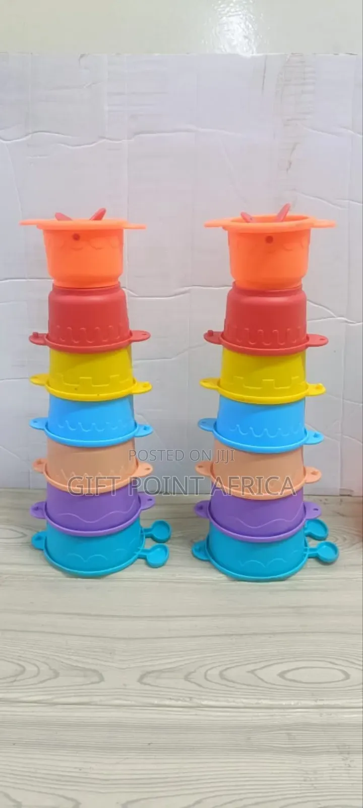 Multicolored Stacking Cups For Kids