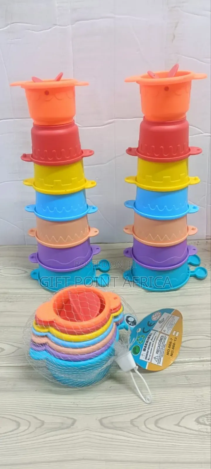 Multicolored Stacking Cups For Kids