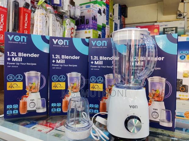 White *Von 2 in 1 Blender 350w - main view