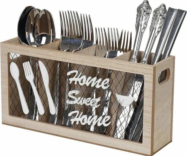 Wooden Kitchen Utensils Holder Cutlery - main view