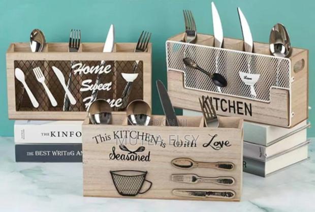 Wooden Kitchen Utensils Holder Cutlery - thumbnail 2