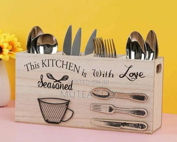Wooden Kitchen Utensils Holder Cutlery - thumbnail 3