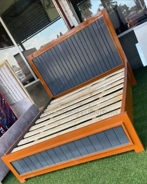5x6 Two-Tone Modern Bed Frame