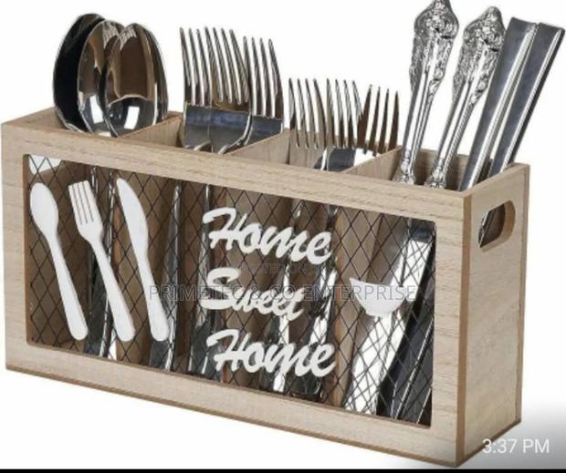 Wooden Kitchen Utensils Holder Cutlery - main view