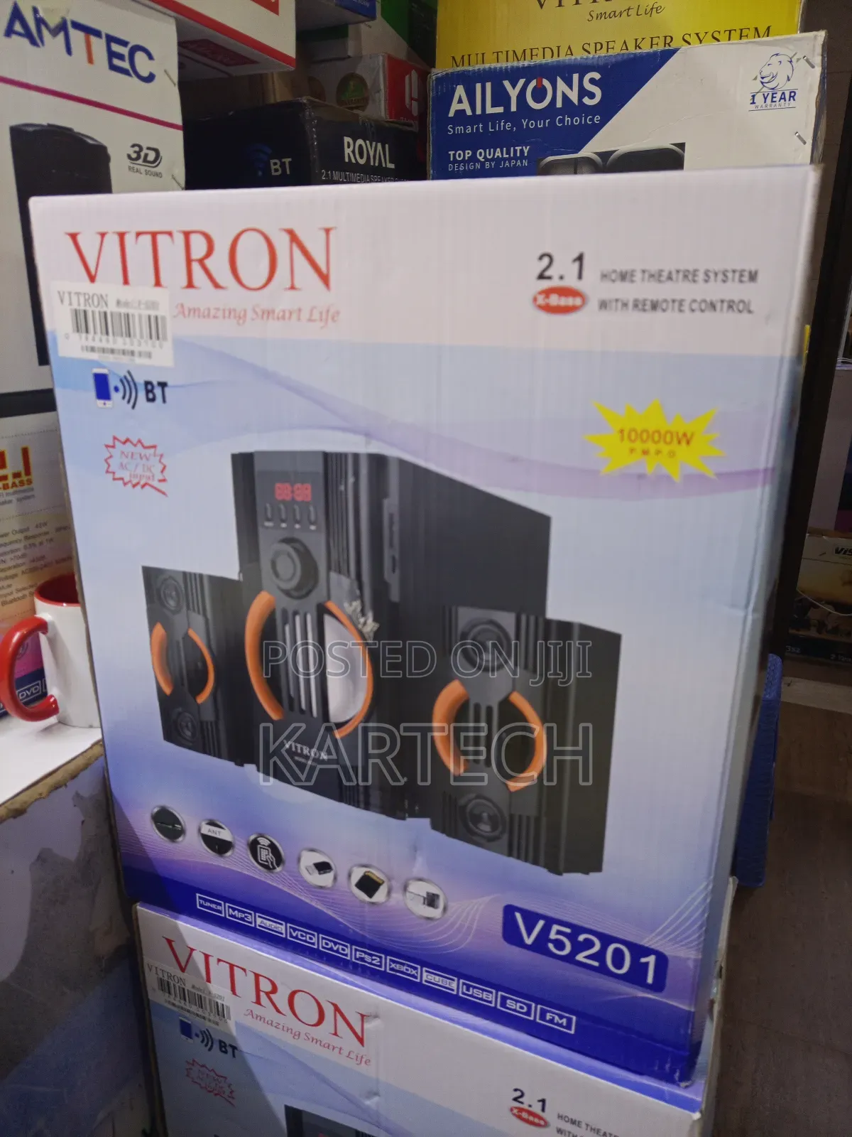Vitron V5201 10000w Sound System Fm Usb Bluetooth