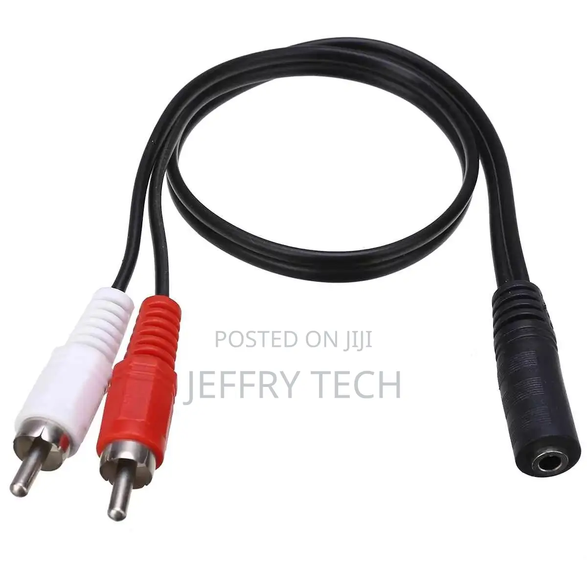 3.5mm Aux Female to 2 Rca Male Jack Adapters Audio Y Cable