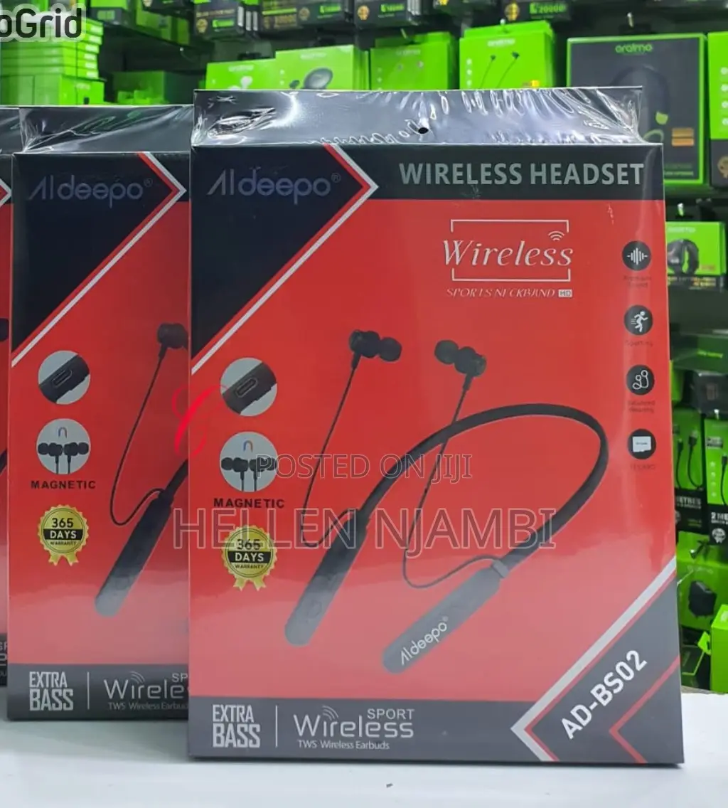 Aldeepo Ad-Bs02 Magnetic Wireless Sports Neckband