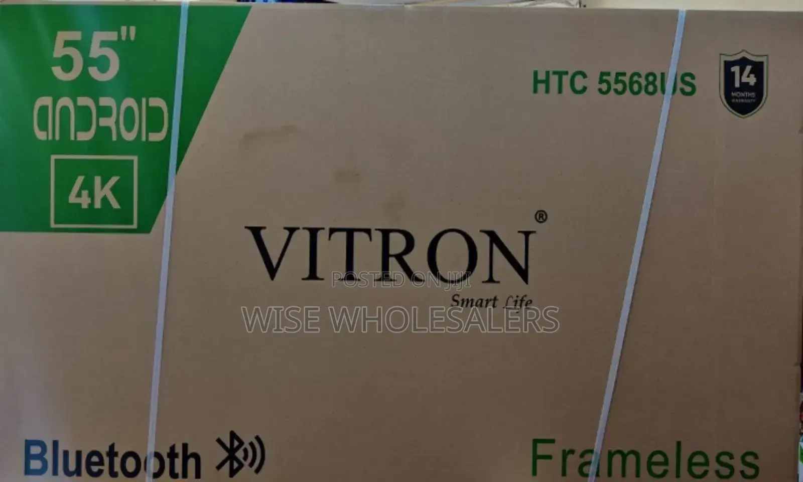 Vitron 55" Smart Android Frameless 4k Uhd, Bluetooth