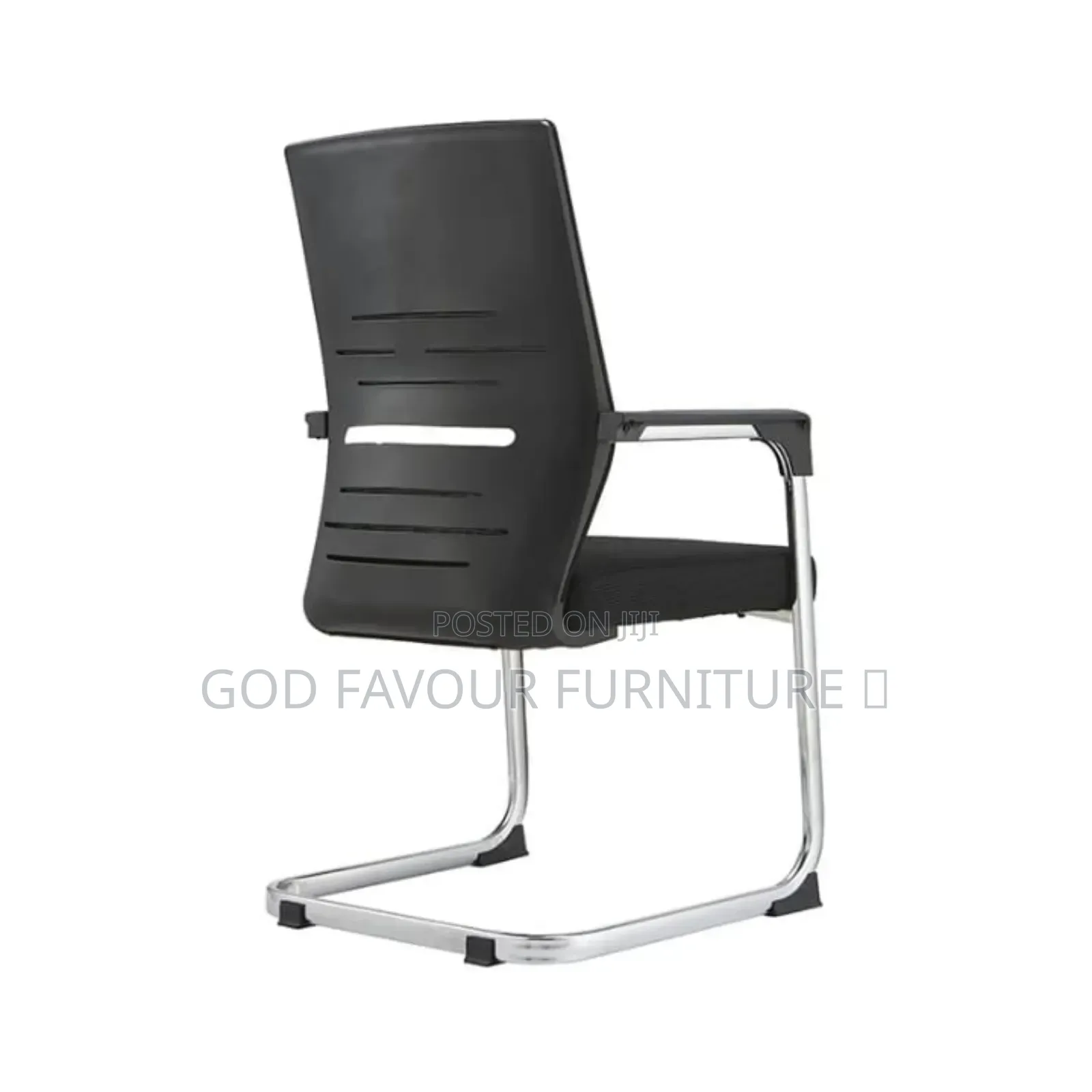 Black Vintage Office Chair/Waiting Chair Hgf9m