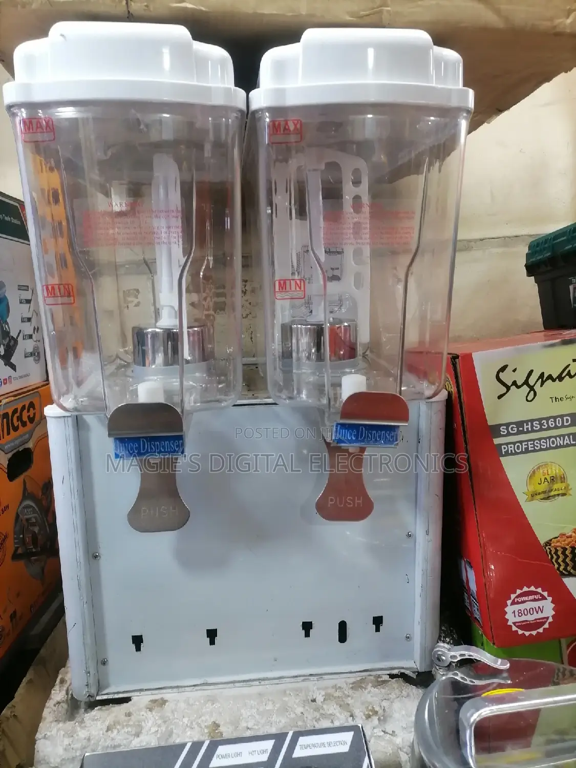 Highly Appreciated 2x18l Juice Dispenser Machine
