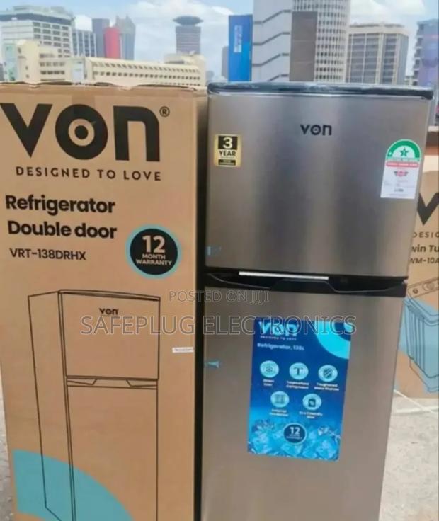 Refregirator 138l Von, Vart-19dhs (Double Door) Silver - main view