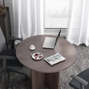 Modern Walnut Round Table for 4