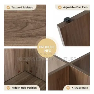 Modern Walnut Round Table for 4