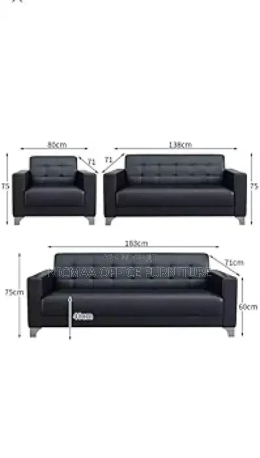 Luxury Chesterfield 5-Seater Sofa Set