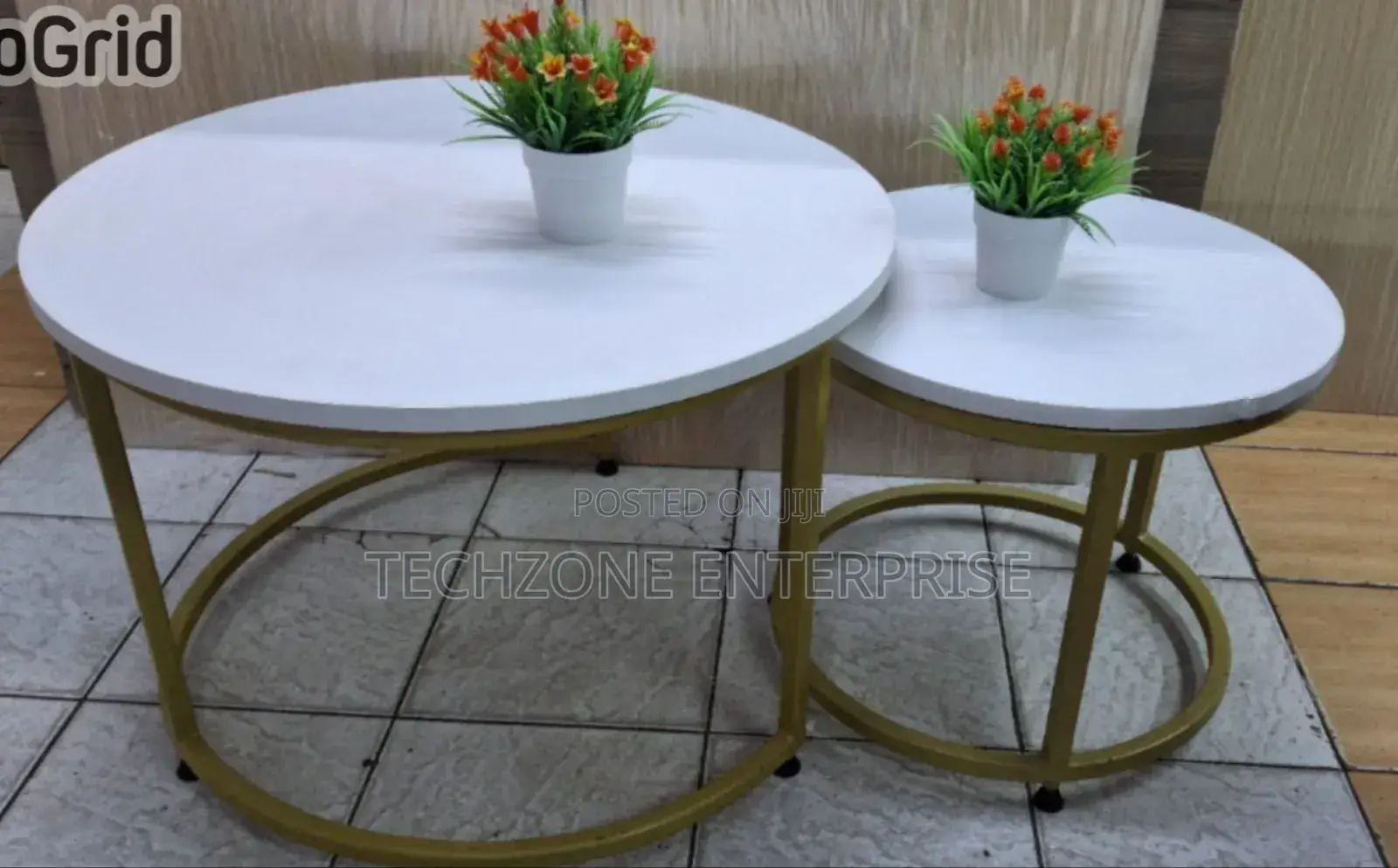 *Sierra Round Modern Nesting Coffee Table - 2pcs Set 