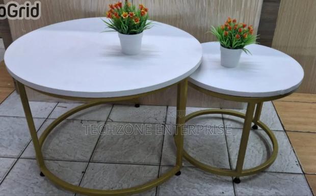 *Sierra Round Modern Nesting Coffee Table - 2pcs Set 