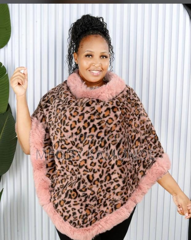 Brown/Grey Sweater Ponchos - thumbnail 2