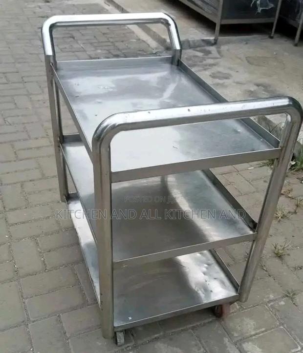 Stainless Steel Quality Food Cart With Castor Wheels
