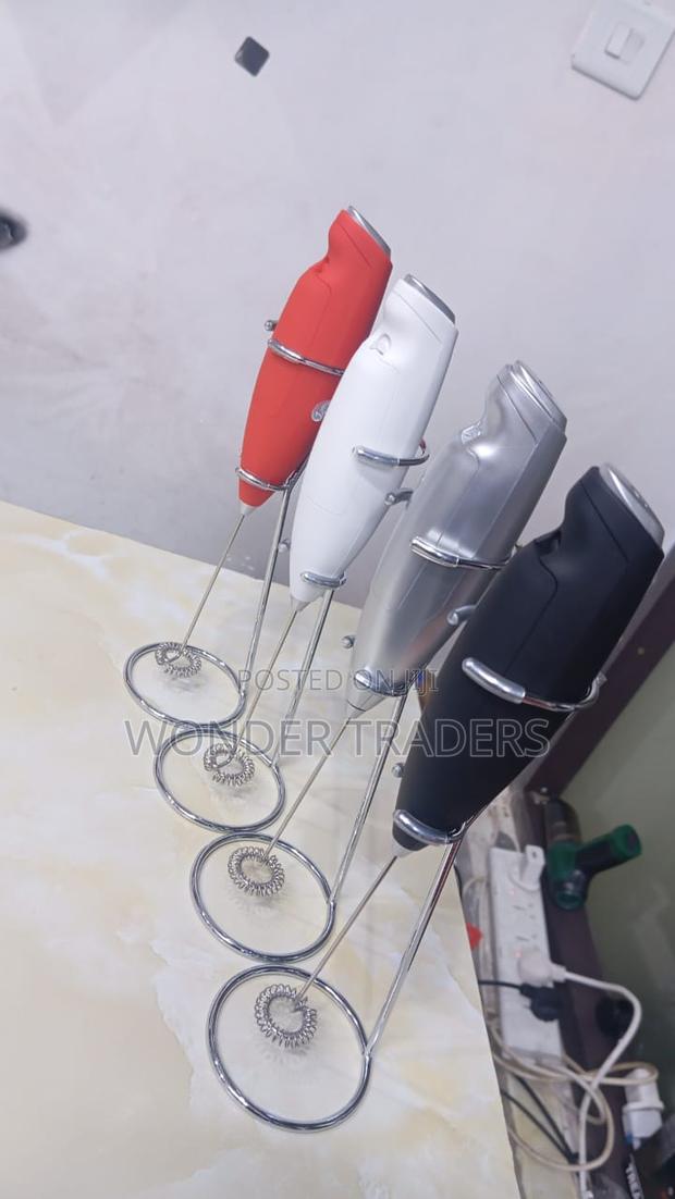 Powerful Handheld Milk Frother With Stand Battery