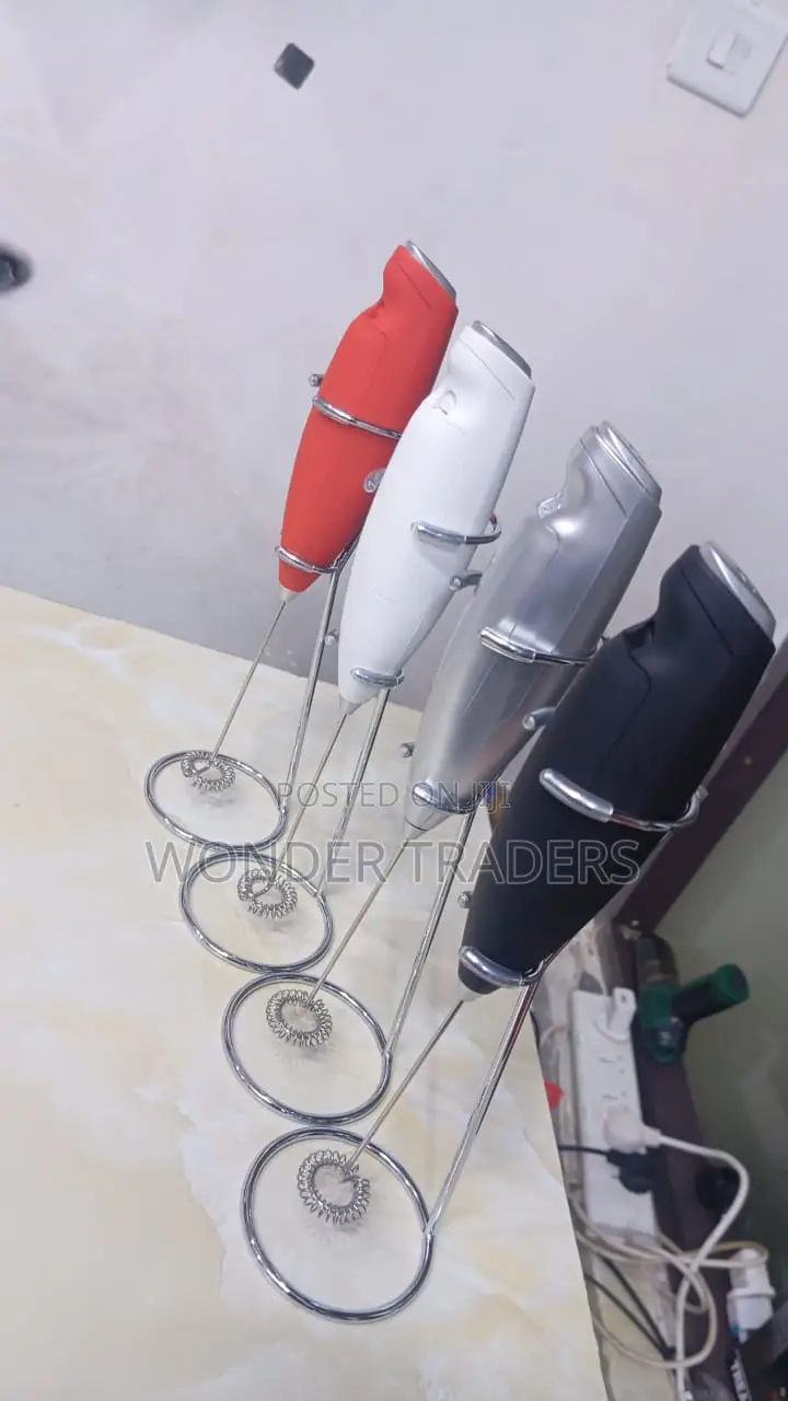 Powerful Handheld Milk Frother With Stand Battery
