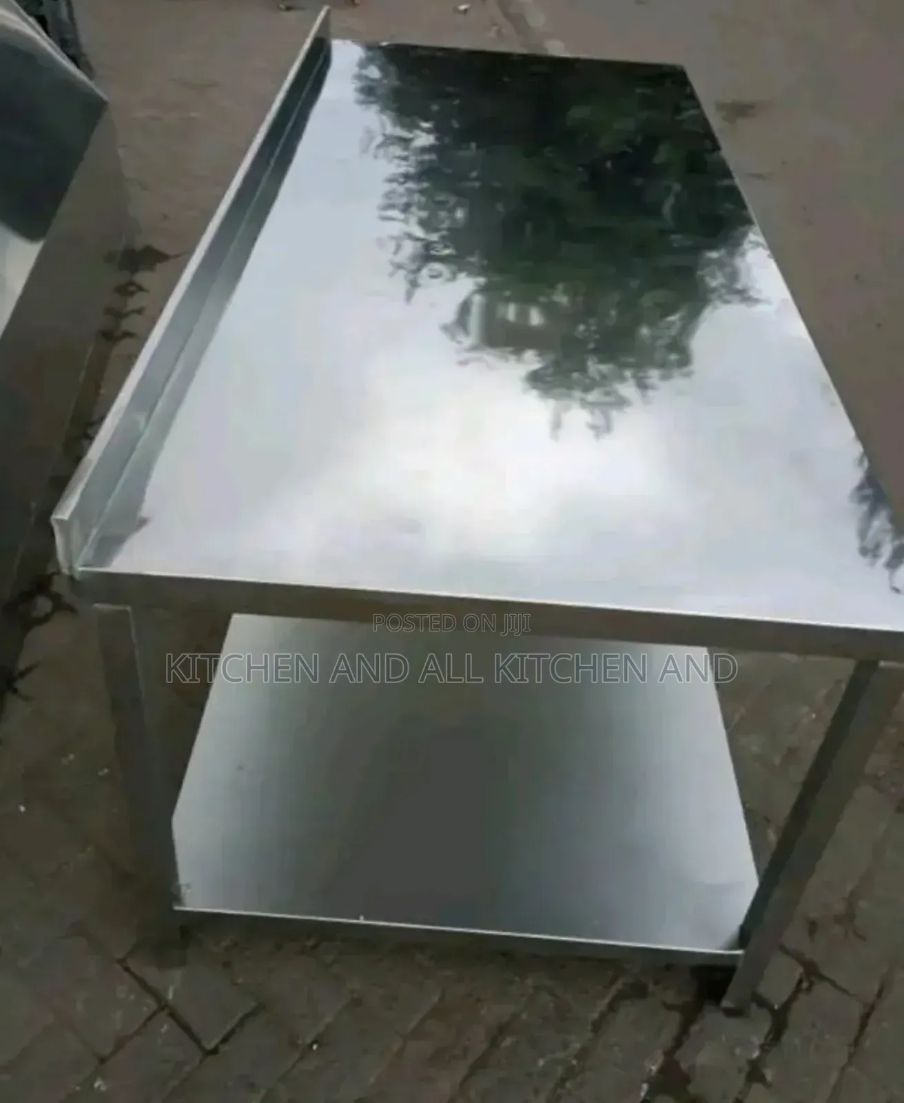 8fts Stainless Steel Smooth Kitchen Table