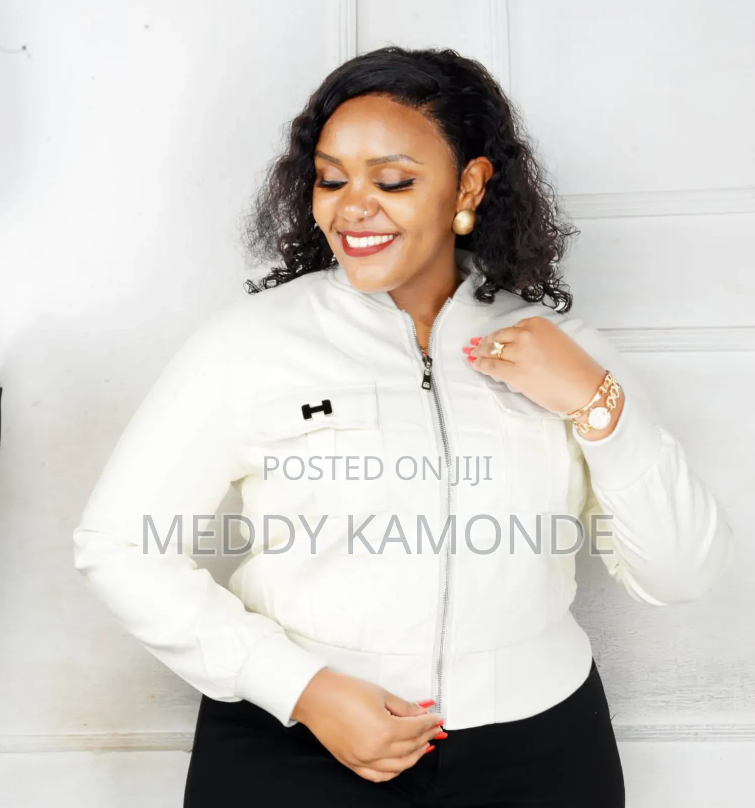 Peach/Brown Leather Jacket