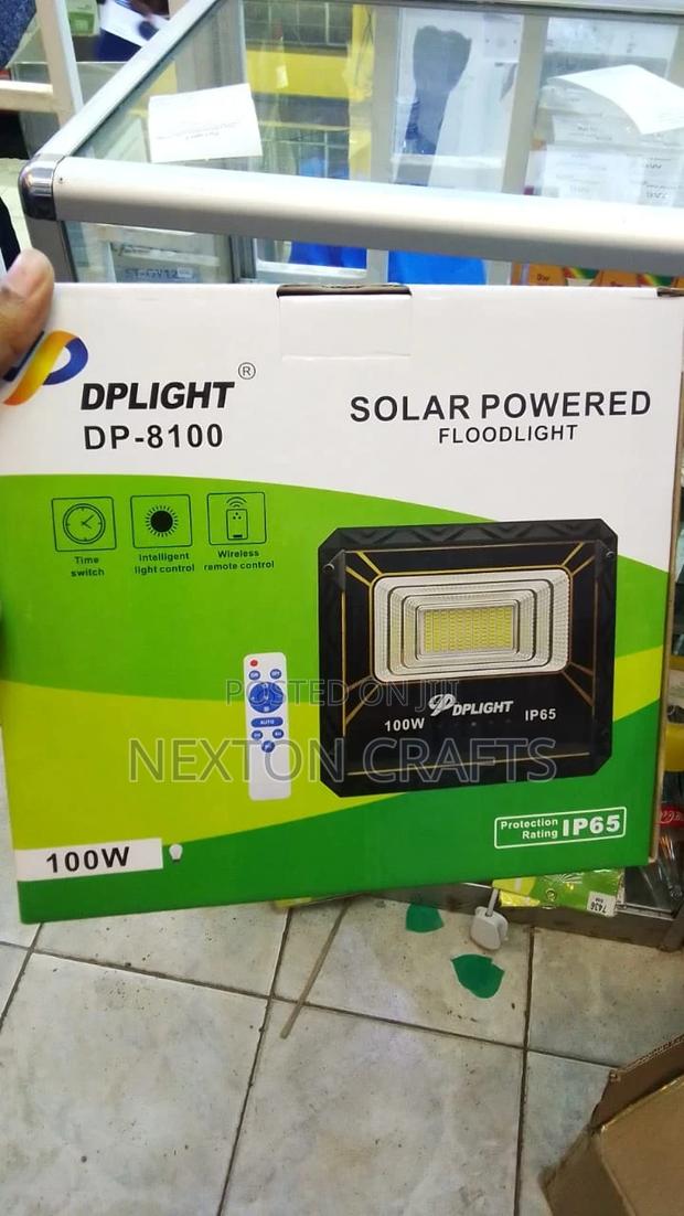 100wts Solar Floodlight With Solar Panel - main view