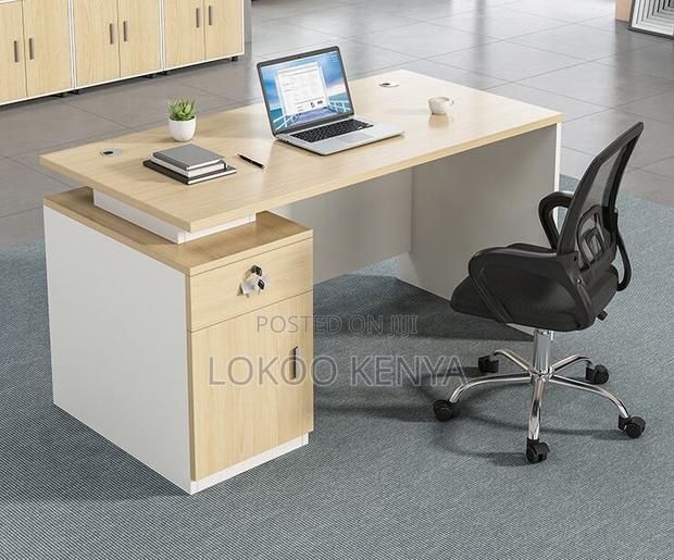 Office Desk : 1 Meter Gray Advance Office Desk - thumbnail 2