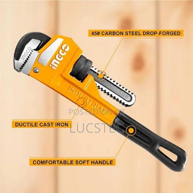 Ingco Hpw0818 Pipe Wrench, An 18-inch (450mm) Heavy-duty