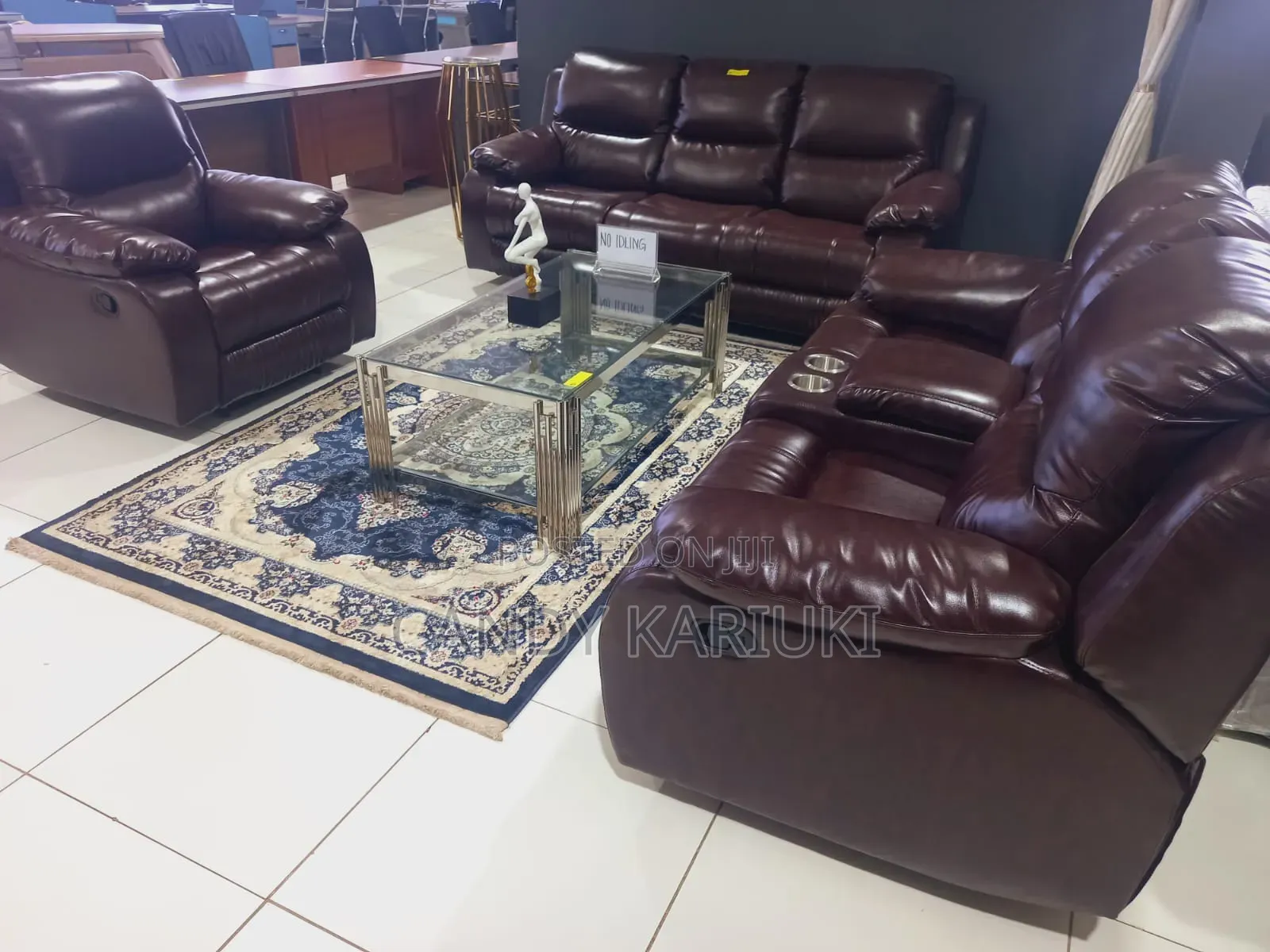 Original Leather 6 Seater Original Recliner Sofa Set (3+2+1)