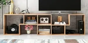 Convertible Modern Wooden 2 PCS Tv Stand 