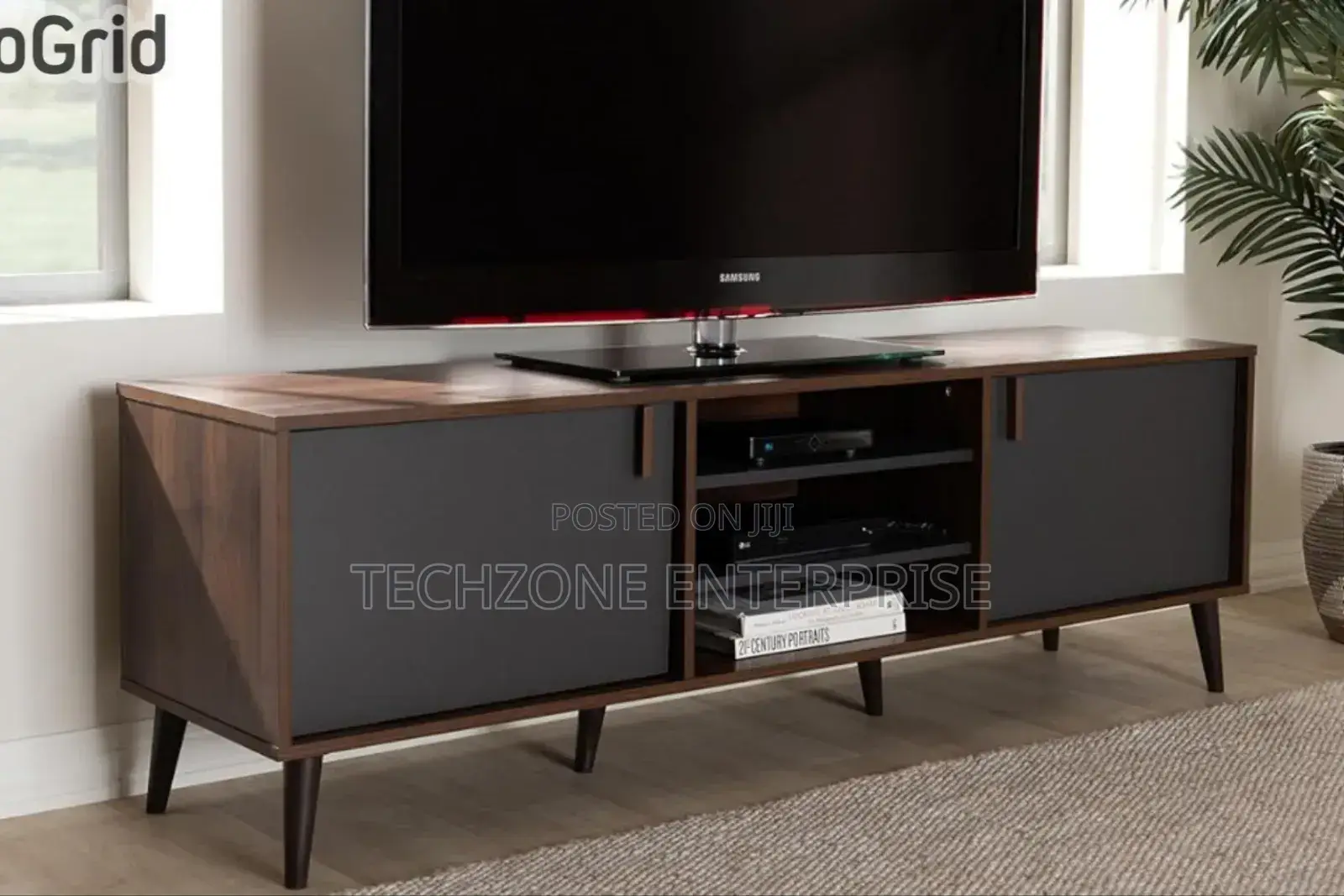 Walnut 4 Ft Tv Stand Fits Upto 65 Inch Tv