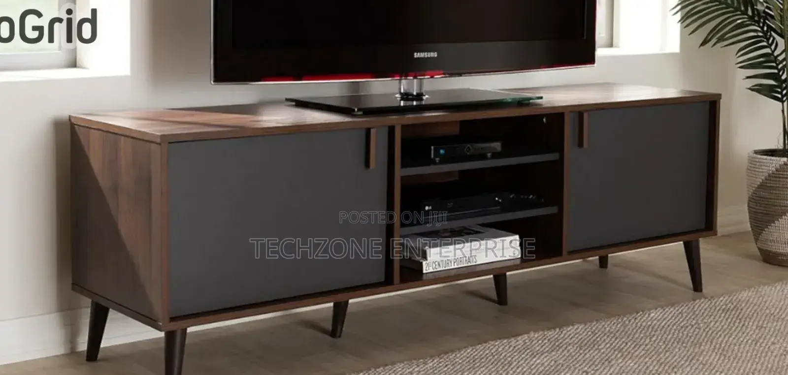 Aesthetic Walnut 4 Ft Modern Tv Stand