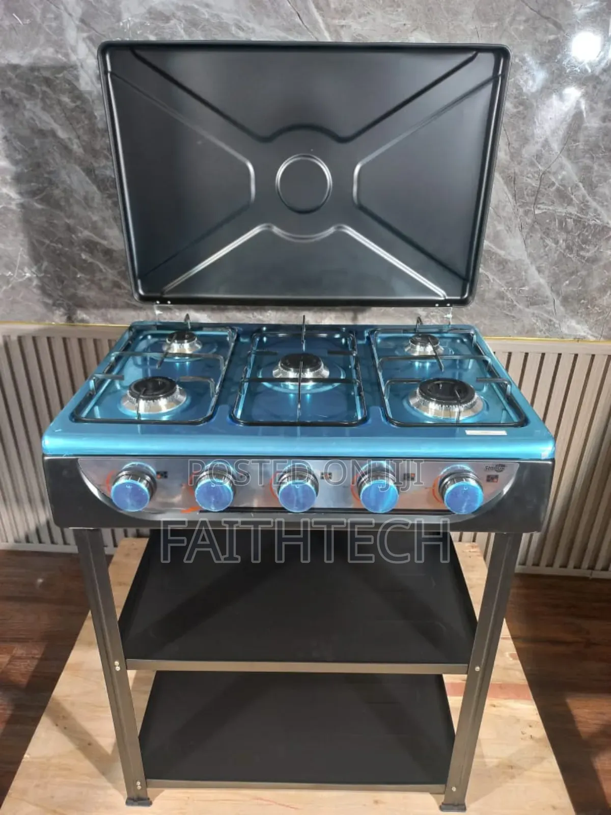Starlux 5 Burner Standing Cooker With Shelves