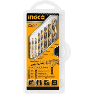 Ingco 8-piece Hss Twist Drill Bit Set, Model Akdb1088.
