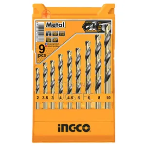 Ingco 8-piece Hss Twist Drill Bit Set, Model Akdb1088.