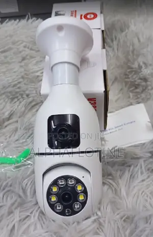 Duo Lens2mp+2mp 4mp Digital Wifi Security Bulb Holder Camera