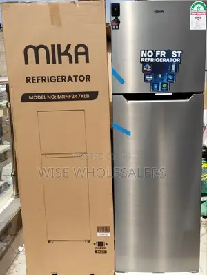 247 Litr Mika  Fridge Double Door Top Mount Freezer No Frost