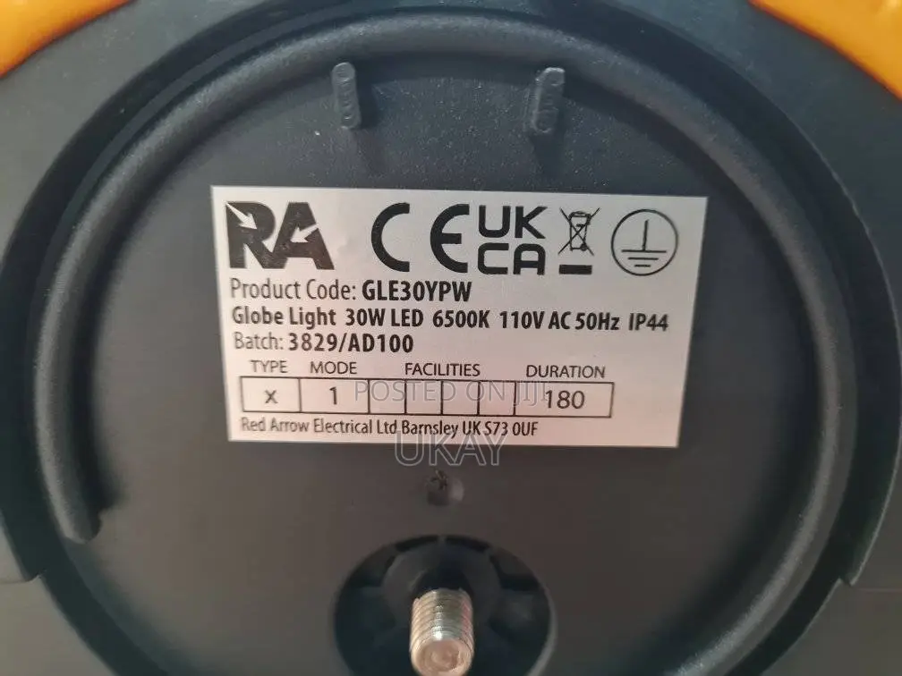 Red Arrow 110v 30w Led Globe Light.