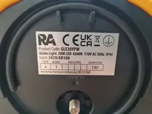 Red Arrow 110v 30w Led Globe Light.
