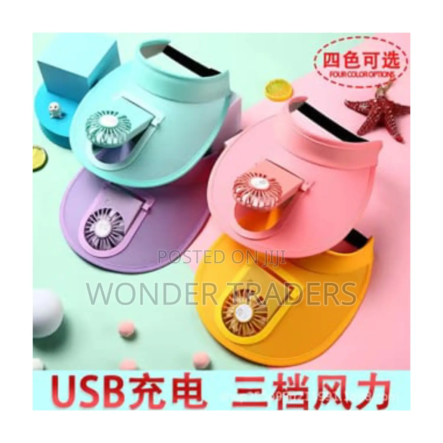 Sun Visor Hats With Usb Fan , Comprehensive Protection