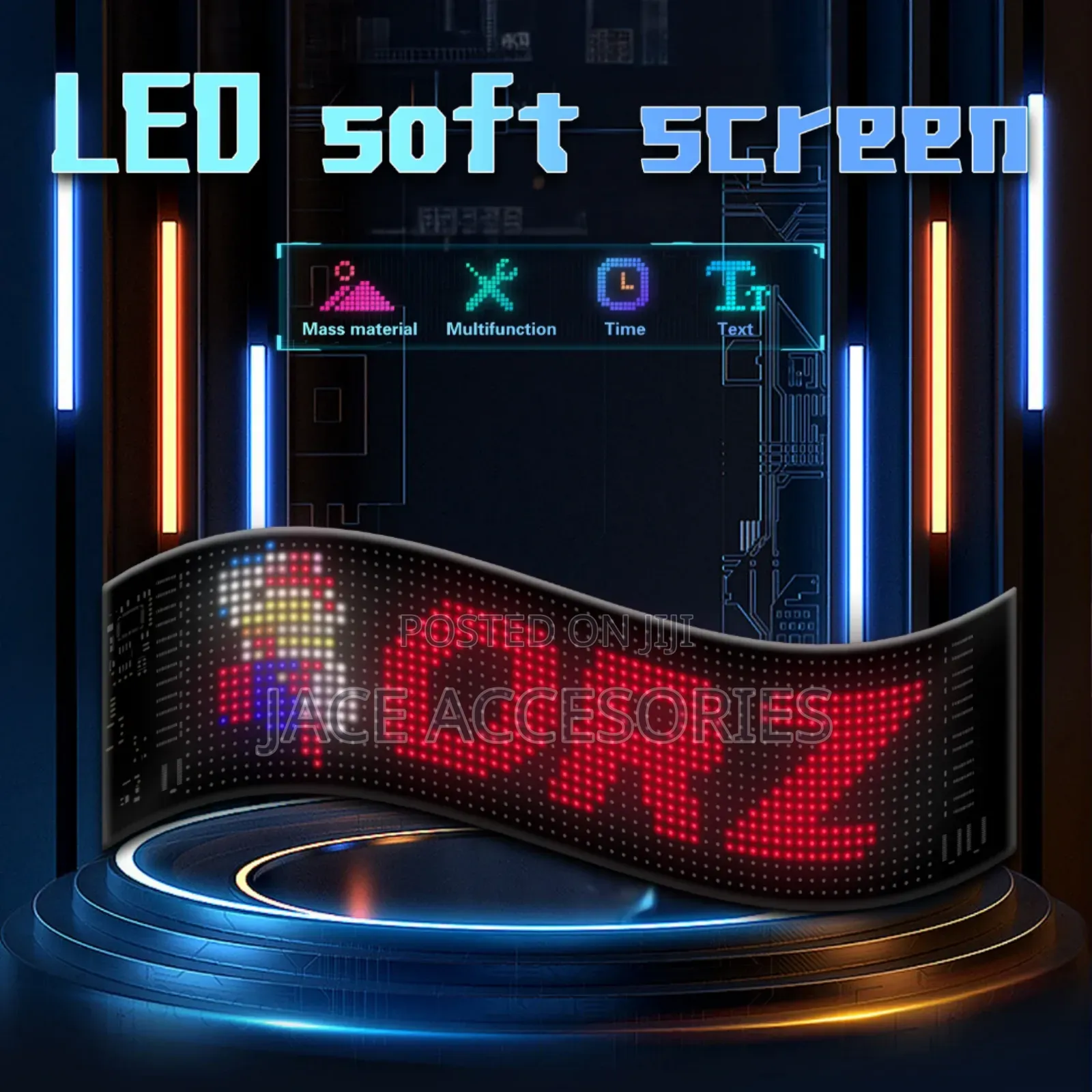 New Led Flexible Matrix Demon Blinking Eye 133cm