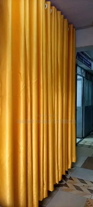 Smooth Quality Yellow House Curtains