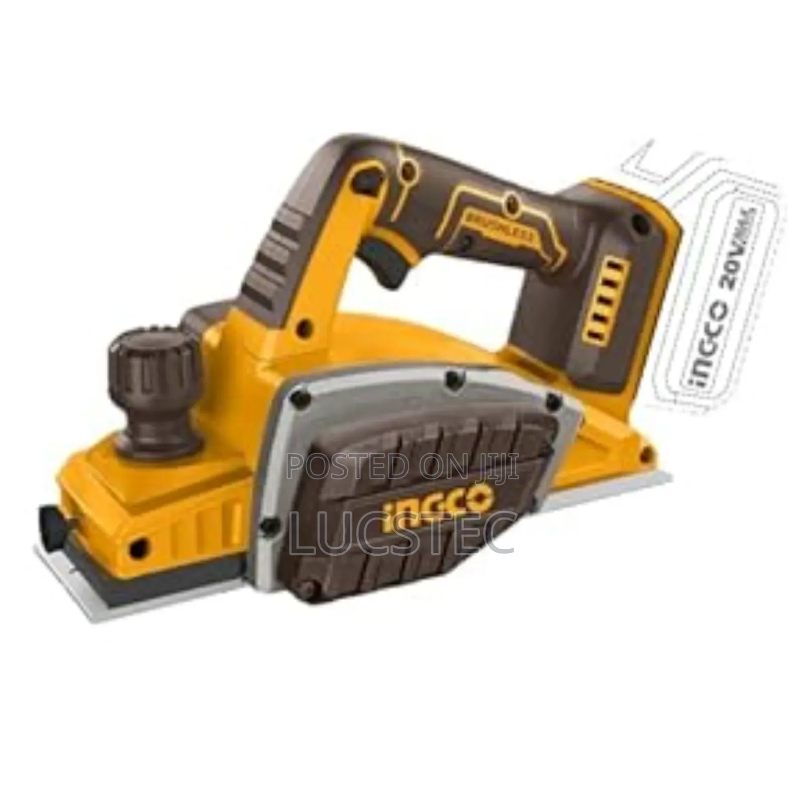 Ingco 20v Brushless Cordless Planer,